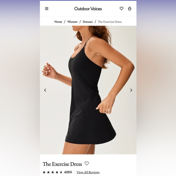 Outdoor Voices Dresses | Outdoor Voices The Exercise Dress, Xxxl, 3x | Color: Black | Size: Xxxl | Allygately_'s Closet